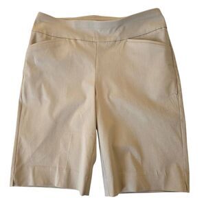 Chicos Womens Beige Perfect Stretch Pull On Shorts Size XS